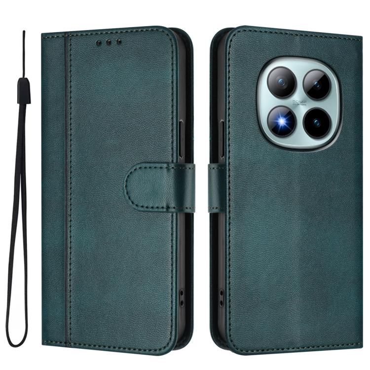 For Redmi Note 15 Pro+ 5G 163.3mm/Poco M8 Pro 5G Line Splicing Buckle Retro Leather Phone Case