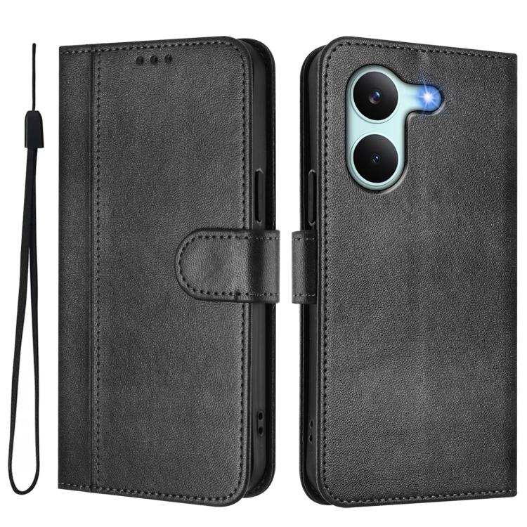 For Redmi Turbo 5 5G Global / Poco X8 Pro 5G Line Splicing Buckle Retro Leather Phone Case