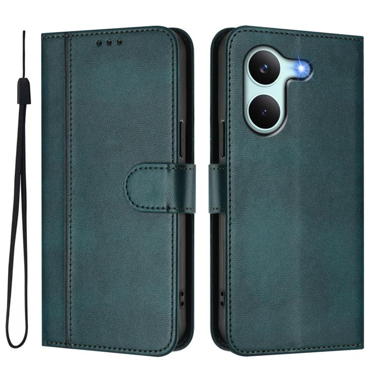 For Redmi Turbo 5 5G Global / Poco X8 Pro 5G Line Splicing Buckle Retro Leather Phone Case