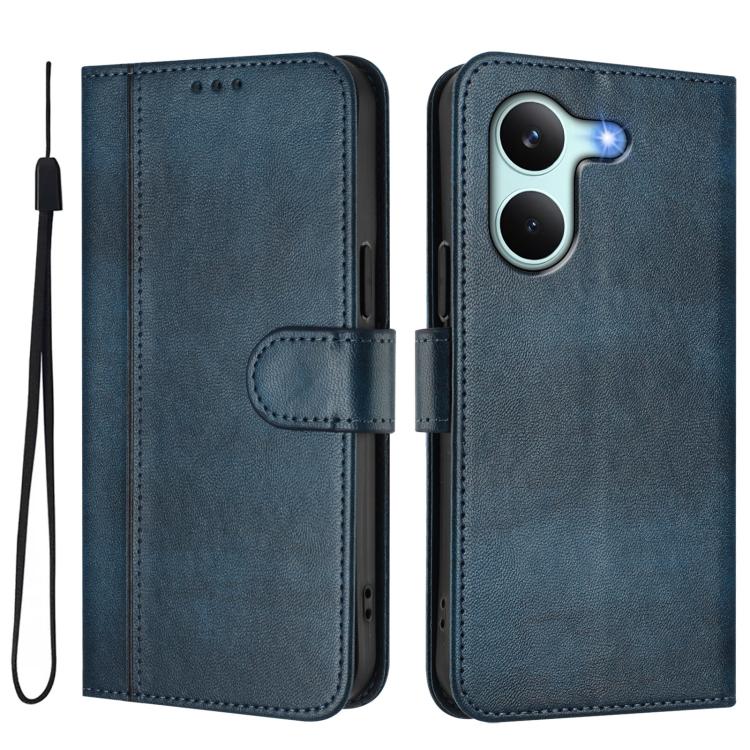 For Redmi Turbo 5 5G Global / Poco X8 Pro 5G Line Splicing Buckle Retro Leather Phone Case