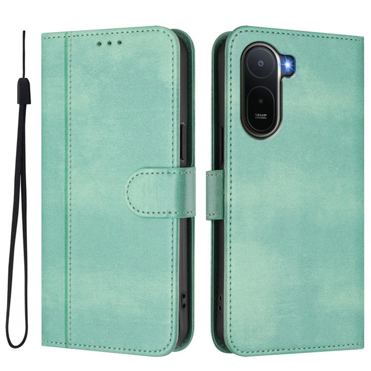 For Redmi A7 Pro 171mm / Poco C85x 5G Line Splicing Buckle Retro Leather Phone Case