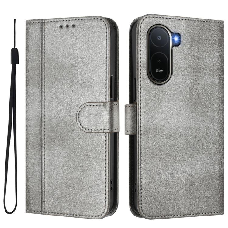 For Redmi A7 Pro 171mm / Poco C85x 5G Line Splicing Buckle Retro Leather Phone Case