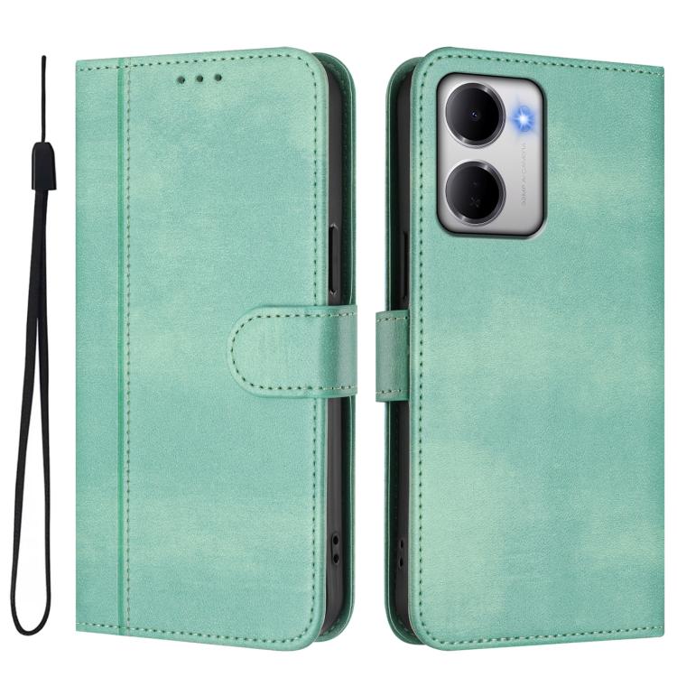 For Redmi 15a 5G Line Splicing Buckle Retro Leather Phone Case