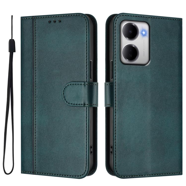 For Redmi 15a 5G Line Splicing Buckle Retro Leather Phone Case