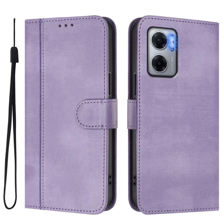 For Redmi 10 5G / 10 Prime+ 5G India Line Splicing Buckle Retro Leather Phone Case