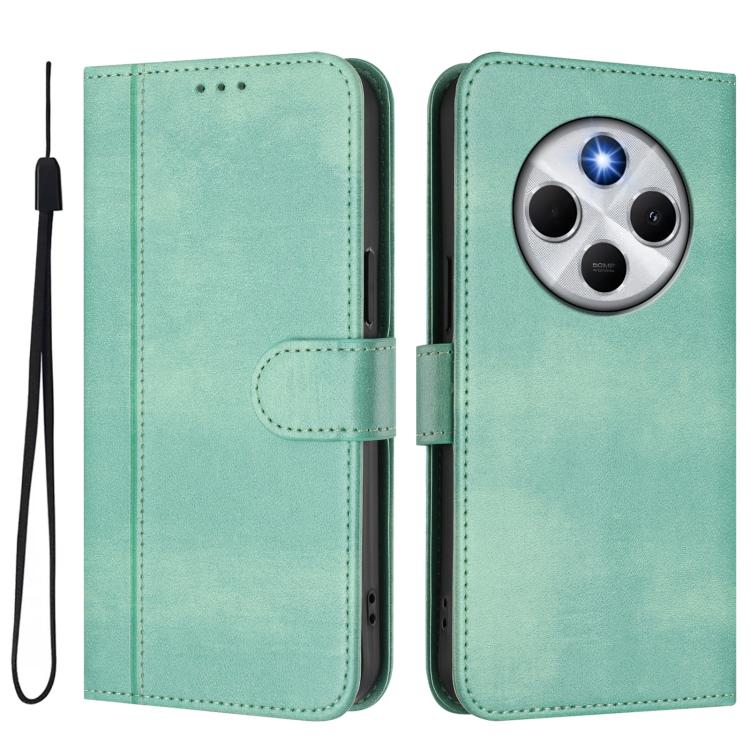 For Redmi 14C 4G / 14R 5G Global / A3 Pro Line Splicing Buckle Retro Leather Phone Case