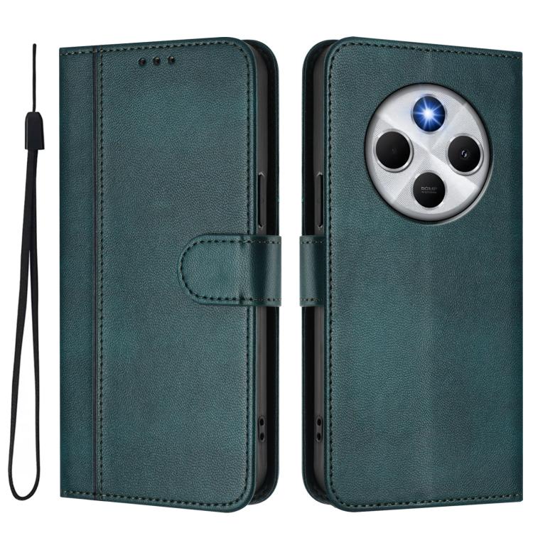 For Redmi 14C 4G / 14R 5G Global / A3 Pro Line Splicing Buckle Retro Leather Phone Case