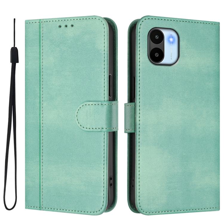 For Redmi A1 4G / A2 4G Line Splicing Buckle Retro Leather Phone Case