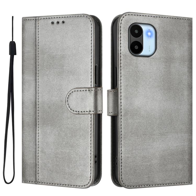 For Redmi A1 4G / A2 4G Line Splicing Buckle Retro Leather Phone Case