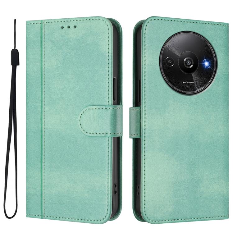 For Redmi A3 4G / A3x 4G Line Splicing Buckle Retro Leather Phone Case