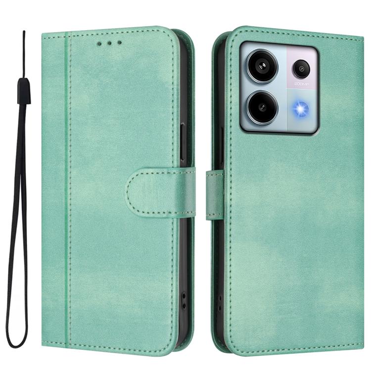 For Redmi Note 13 Pro 5G Global Line Splicing Buckle Retro Leather Phone Case