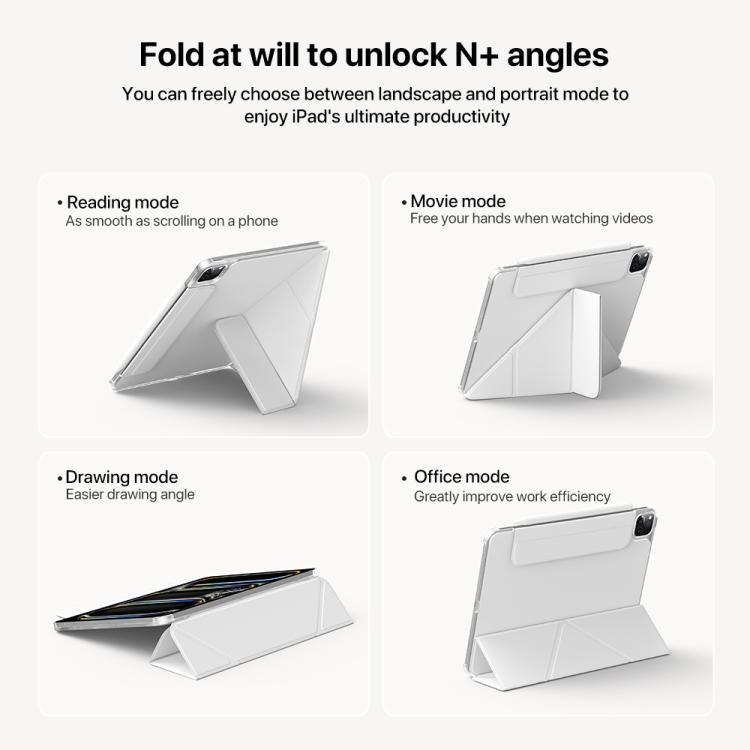 For iPad 2025 / 2022 Four-corner Anti-collision Magnetic Double-sided Clip Tablet Case