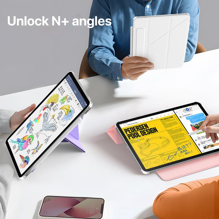 For iPad 2025 / 2022 Four-corner Anti-collision Magnetic Double-sided Clip Tablet Case