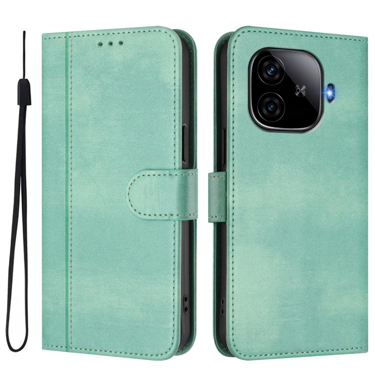 For vivo iQOO Z9 5G / iQOO Z9 Turbo 5G Line Splicing Buckle Retro Leather Phone Case