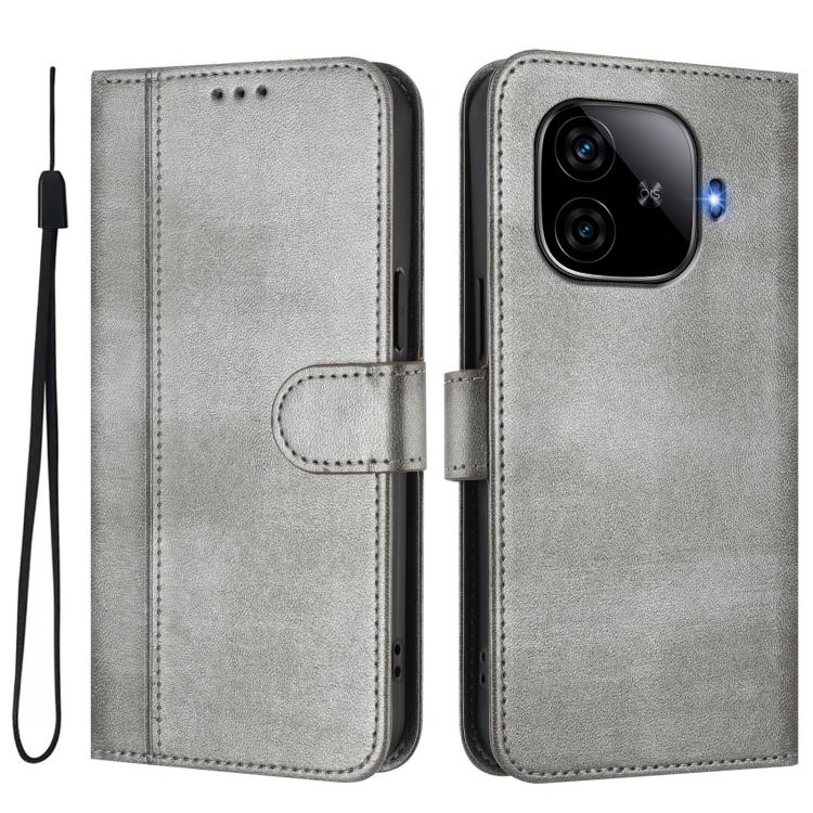 For vivo iQOO Z9 5G / iQOO Z9 Turbo 5G Line Splicing Buckle Retro Leather Phone Case