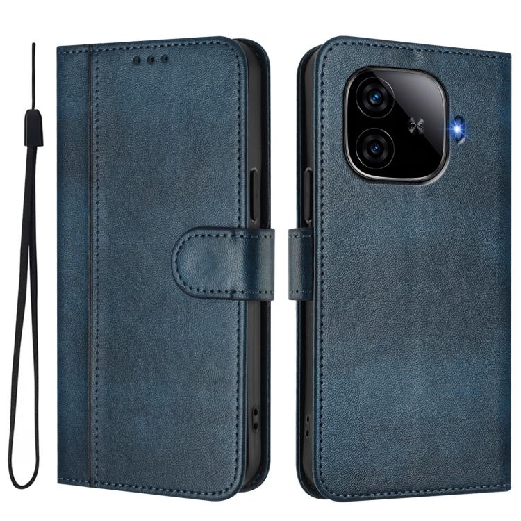 For vivo iQOO Z9 5G / iQOO Z9 Turbo 5G Line Splicing Buckle Retro Leather Phone Case
