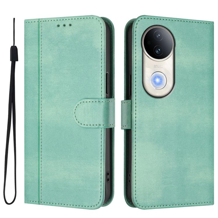 For vivo S20 5G Line Splicing Buckle Retro Leather Phone Case