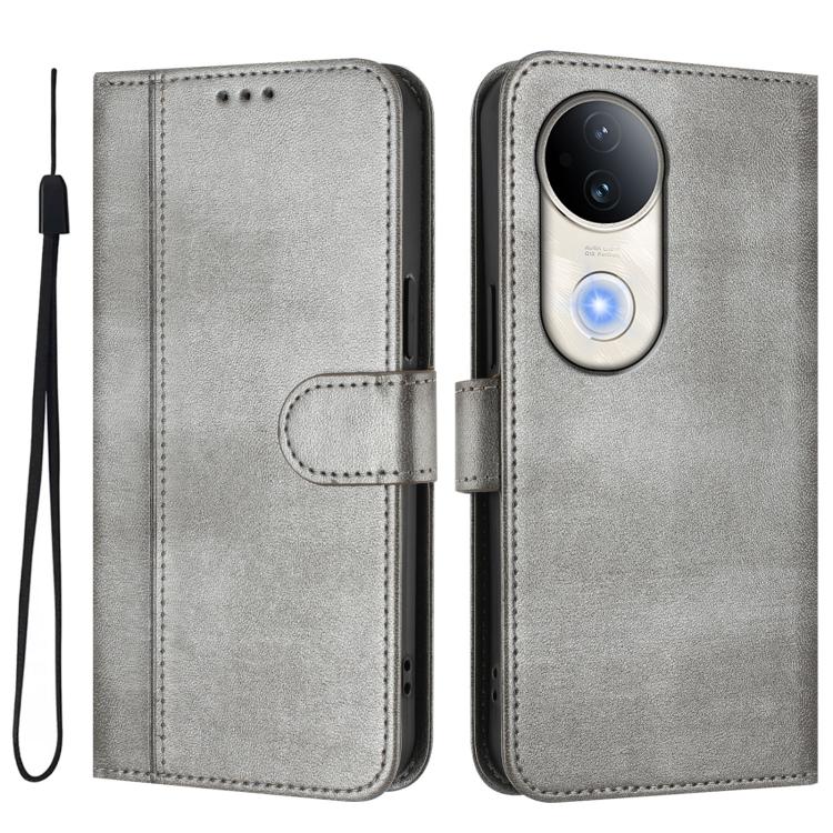 For vivo S20 5G Line Splicing Buckle Retro Leather Phone Case