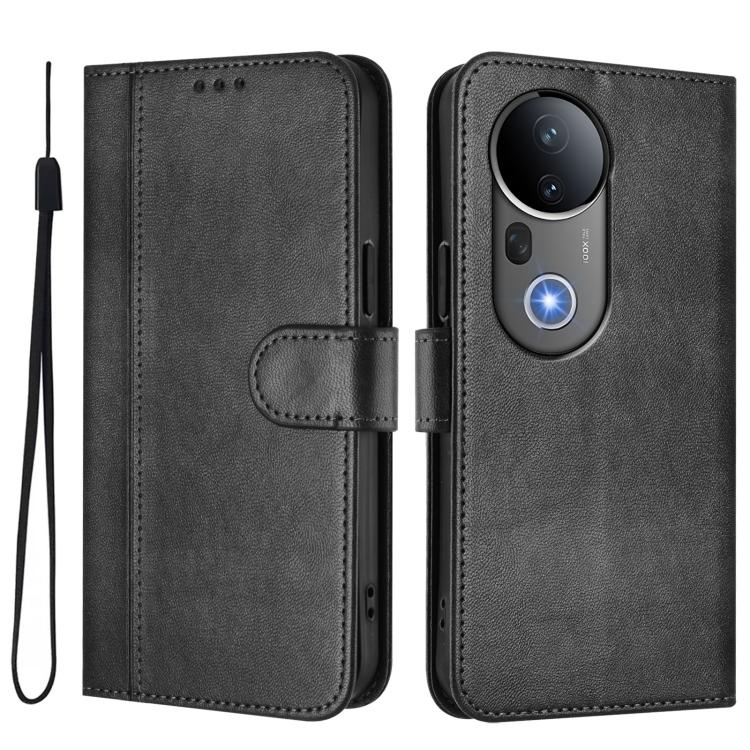 For vivo S20 Pro 5G Line Splicing Buckle Retro Leather Phone Case