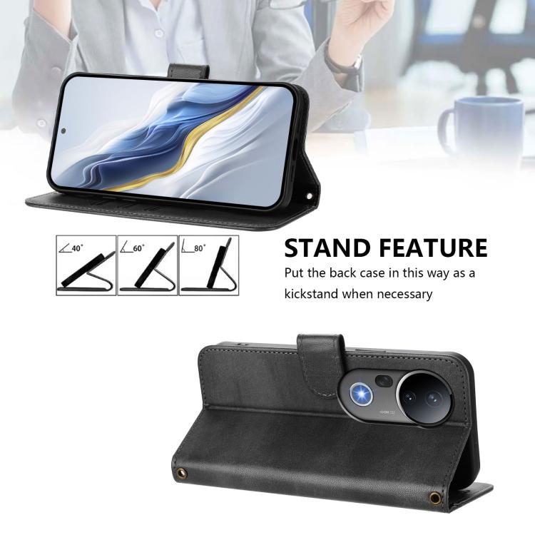 For vivo S20 Pro 5G Line Splicing Buckle Retro Leather Phone Case