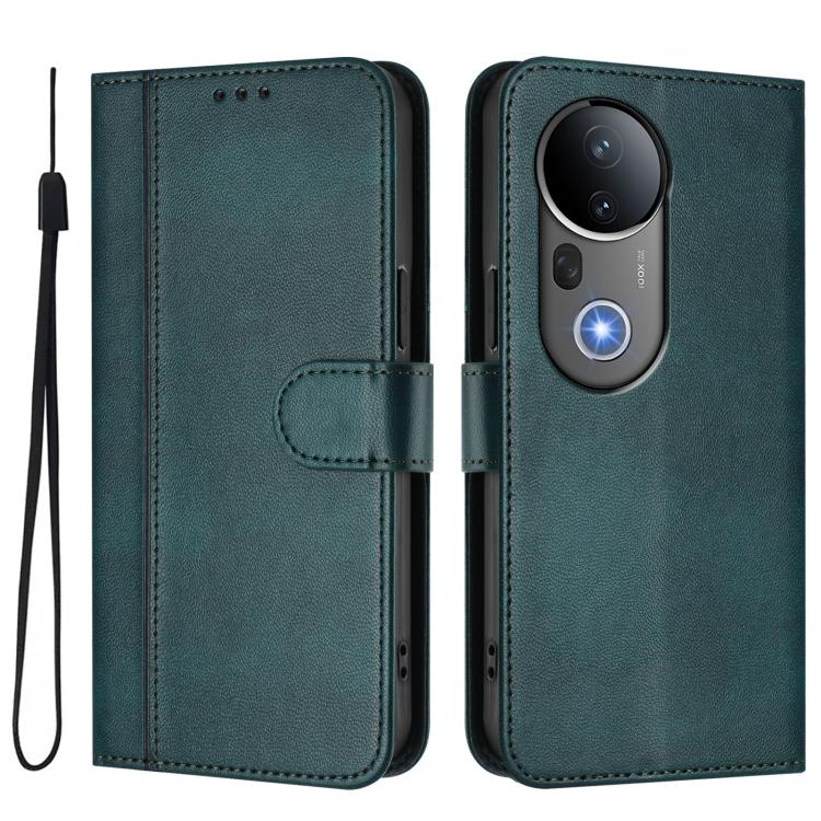 For vivo S20 Pro 5G Line Splicing Buckle Retro Leather Phone Case