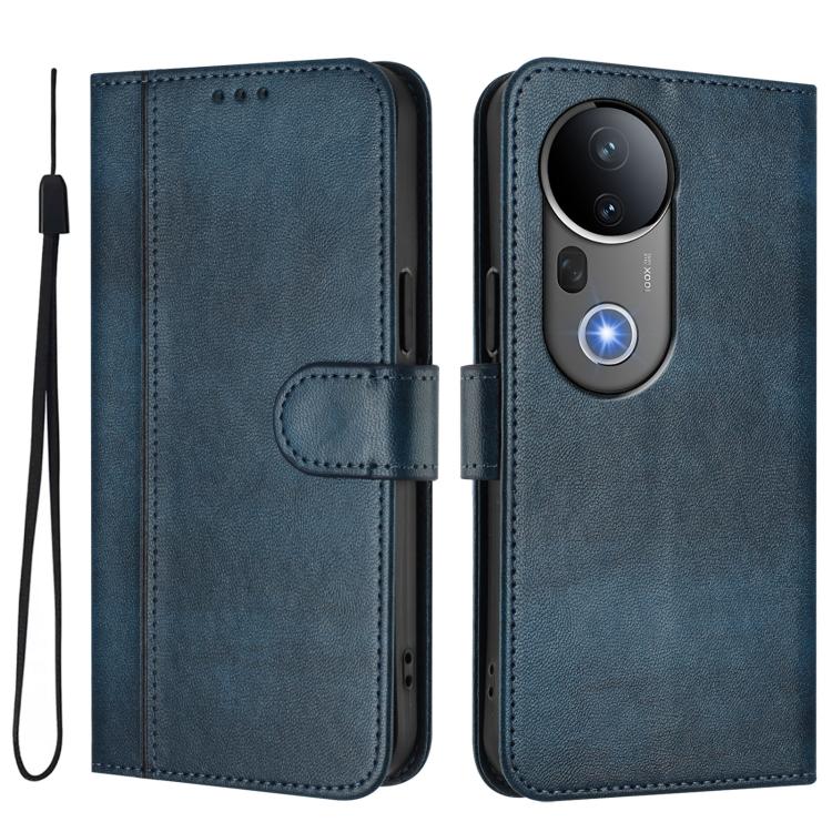 For vivo S20 Pro 5G Line Splicing Buckle Retro Leather Phone Case