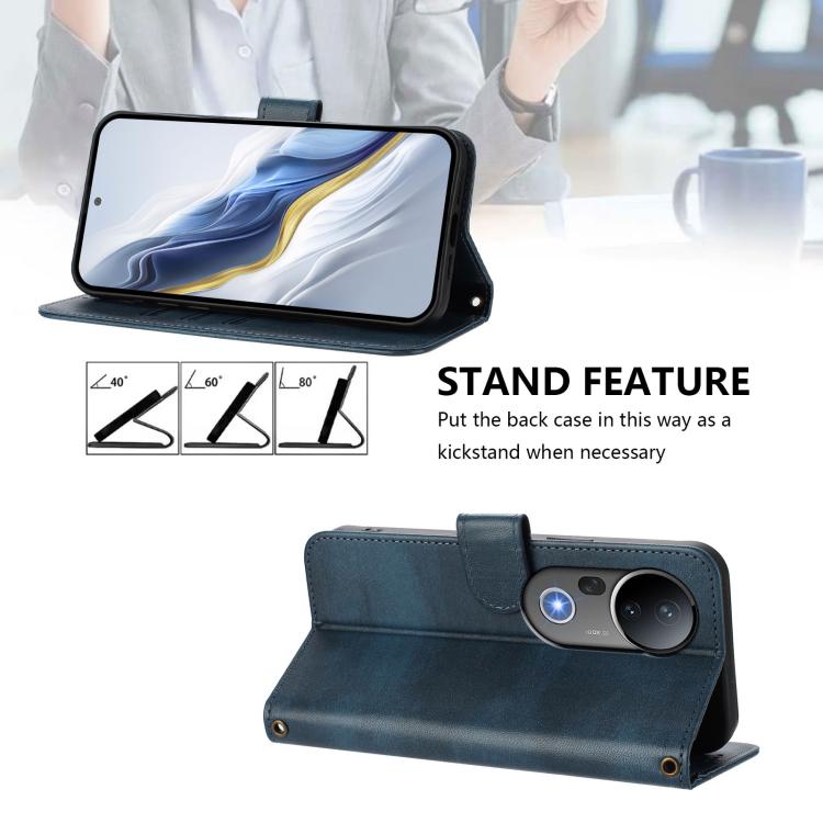 For vivo S20 Pro 5G Line Splicing Buckle Retro Leather Phone Case