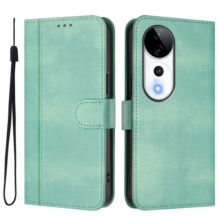 For vivo V40 5G / V40 Pro 5G Global Line Splicing Buckle Retro Leather Phone Case