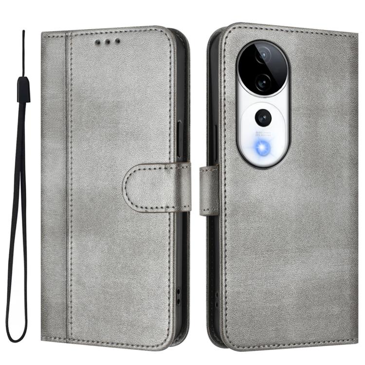 For vivo V40 5G / V40 Pro 5G Global Line Splicing Buckle Retro Leather Phone Case
