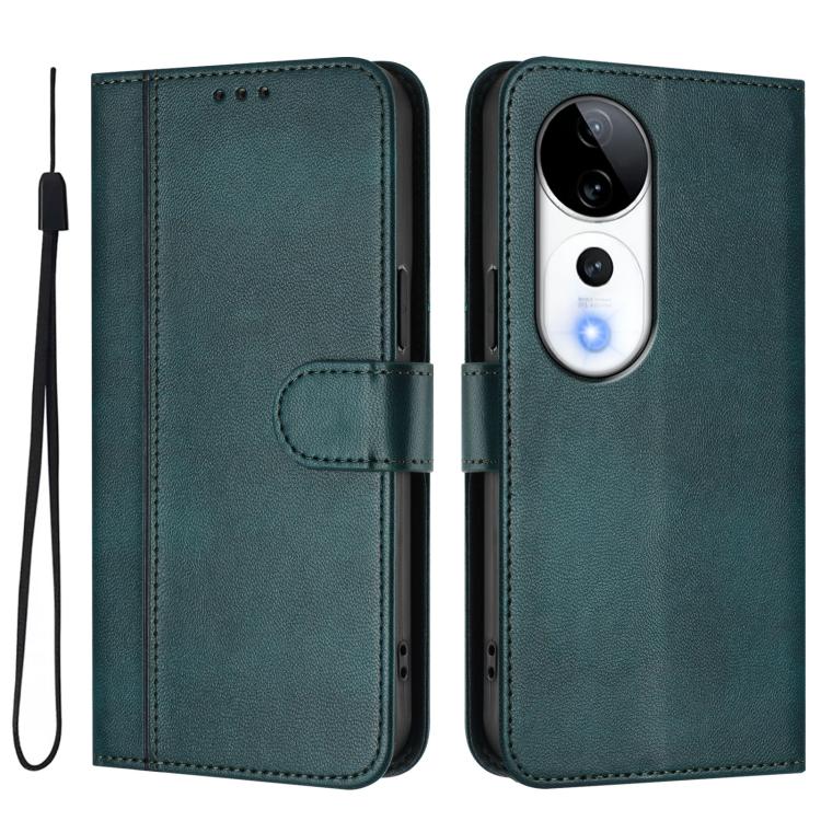 For vivo V40 5G / V40 Pro 5G Global Line Splicing Buckle Retro Leather Phone Case