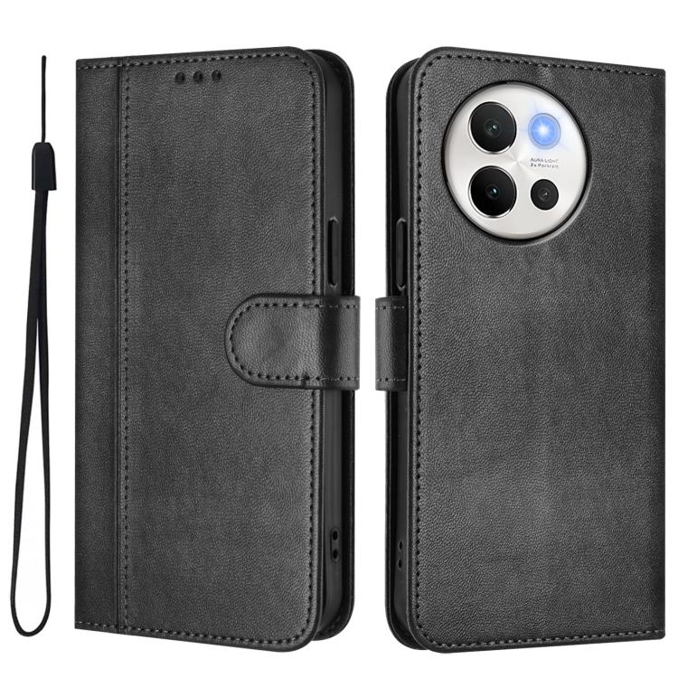 For vivo V30E 5G Global / V40 Lite 5G Line Splicing Buckle Retro Leather Phone Case