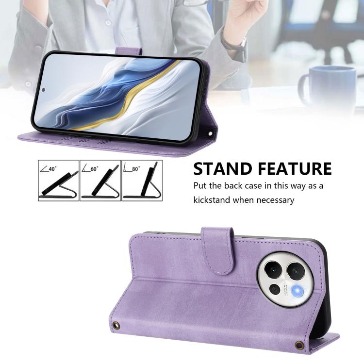 For vivo V30E 5G Global / V40 Lite 5G Line Splicing Buckle Retro Leather Phone Case