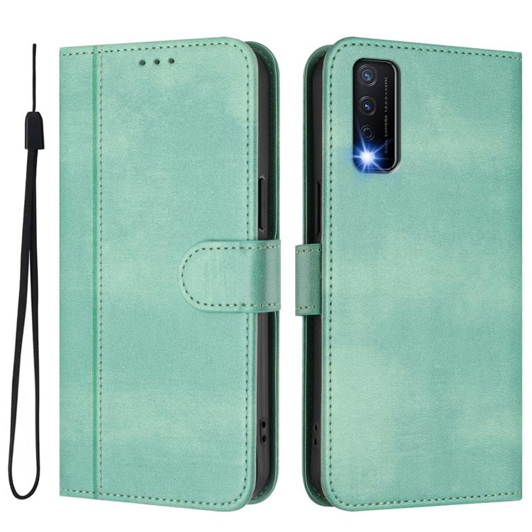 For vivo Y20 / Y20i / Y20s / Y11s / Y12s Line Splicing Buckle Retro Leather Phone Case