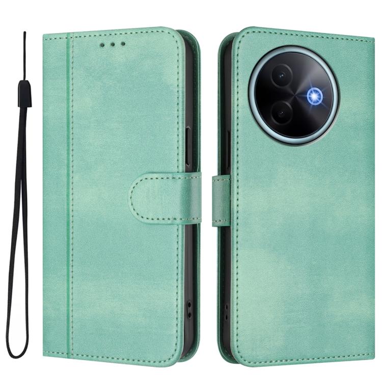 For vivo Y39 5G Global Line Splicing Buckle Retro Leather Phone Case