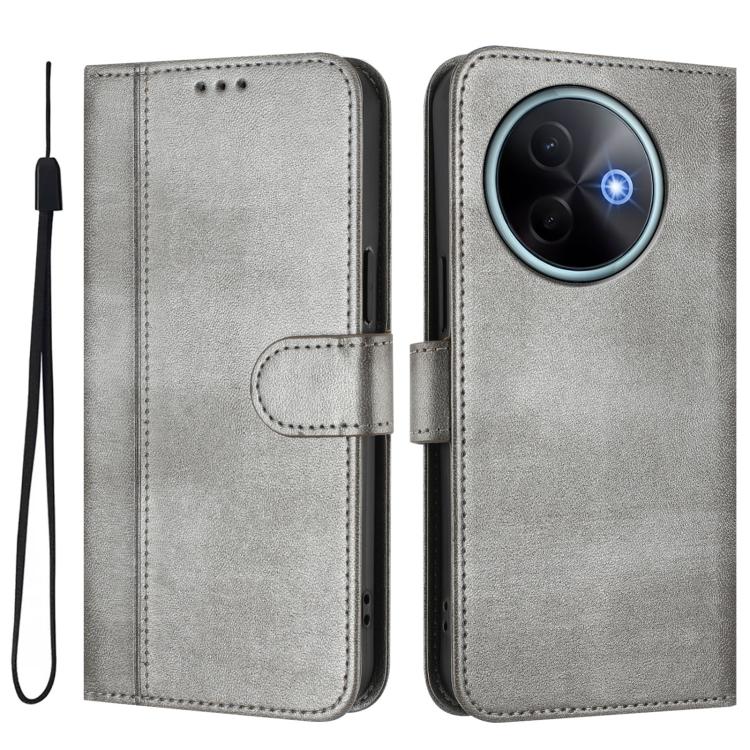 For vivo Y39 5G Global Line Splicing Buckle Retro Leather Phone Case