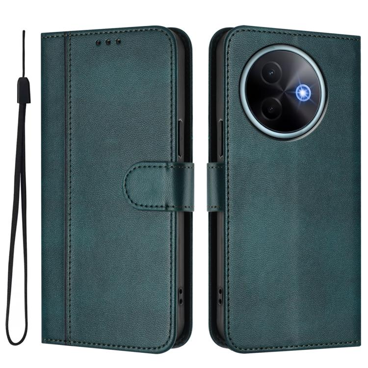 For vivo Y39 5G Global Line Splicing Buckle Retro Leather Phone Case