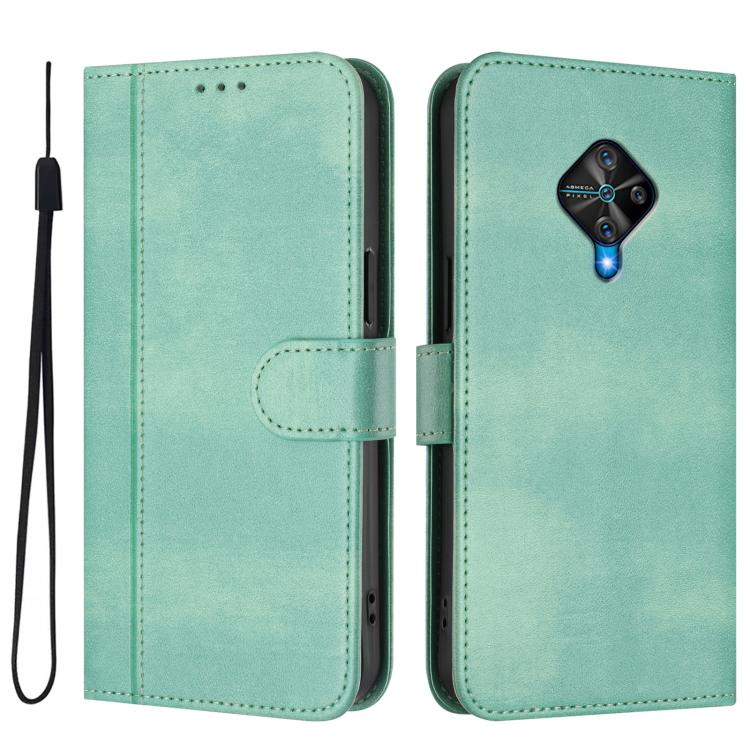 For vivo Y31 4G 2021 India / Y51A 2021 Line Splicing Buckle Retro Leather Phone Case