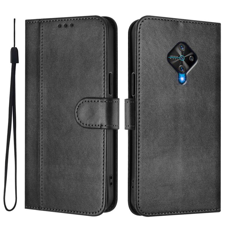 For vivo Y31 4G 2021 India / Y51A 2021 Line Splicing Buckle Retro Leather Phone Case