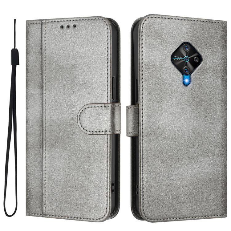 For vivo Y31 4G 2021 India / Y51A 2021 Line Splicing Buckle Retro Leather Phone Case
