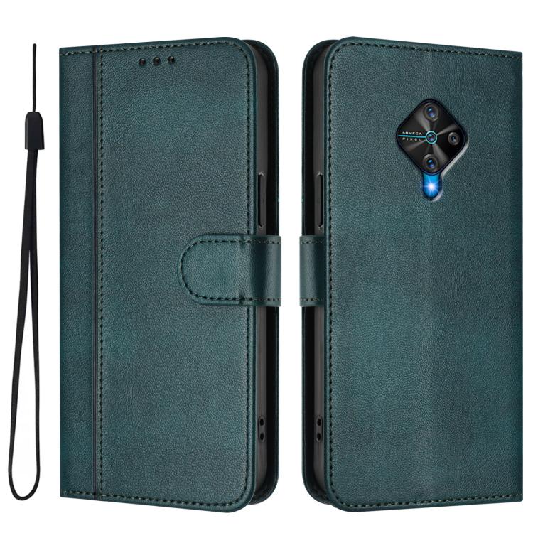 For vivo Y31 4G 2021 India / Y51A 2021 Line Splicing Buckle Retro Leather Phone Case