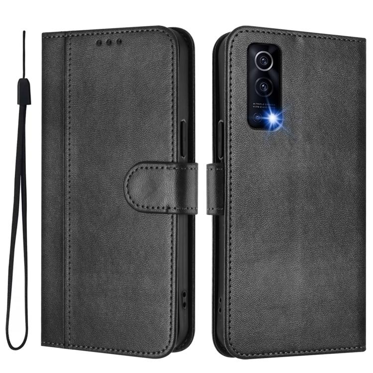 For vivo Y72 5G / Y52 5G / iQOO Z3 Line Splicing Buckle Retro Leather Phone Case