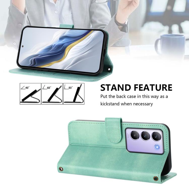 For vivo Y100 5G IDN / T3 5G IDN Line Splicing Buckle Retro Leather Phone Case