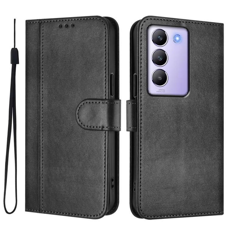 For vivo Y100 5G IDN / T3 5G IDN Line Splicing Buckle Retro Leather Phone Case