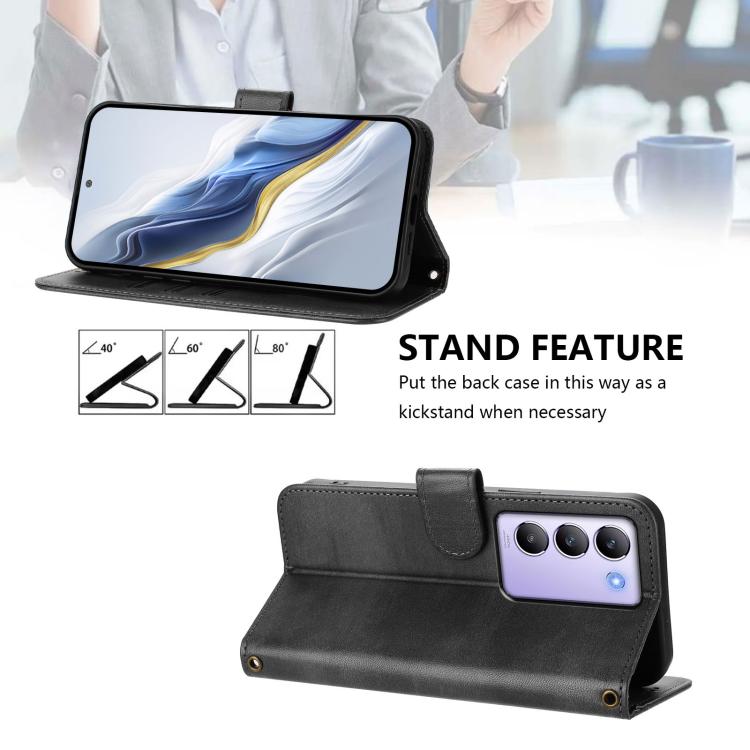 For vivo Y100 5G IDN / T3 5G IDN Line Splicing Buckle Retro Leather Phone Case
