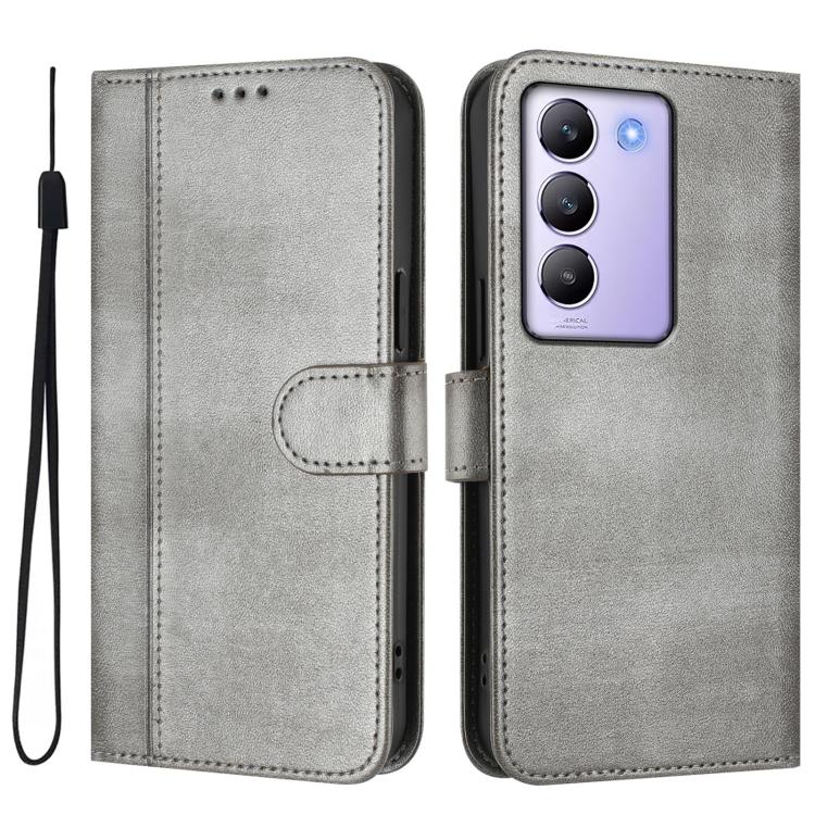 For vivo Y100 5G IDN / T3 5G IDN Line Splicing Buckle Retro Leather Phone Case