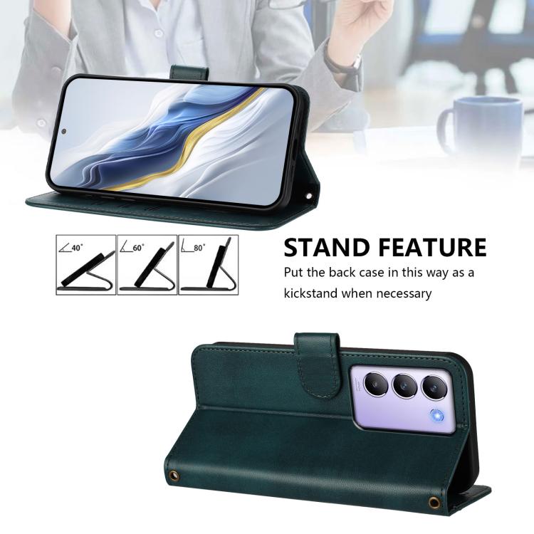 For vivo Y100 5G IDN / T3 5G IDN Line Splicing Buckle Retro Leather Phone Case