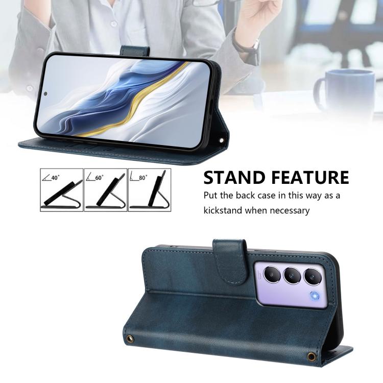 For vivo Y100 5G IDN / T3 5G IDN Line Splicing Buckle Retro Leather Phone Case