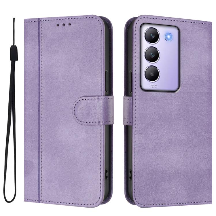 For vivo Y100 5G IDN / T3 5G IDN Line Splicing Buckle Retro Leather Phone Case