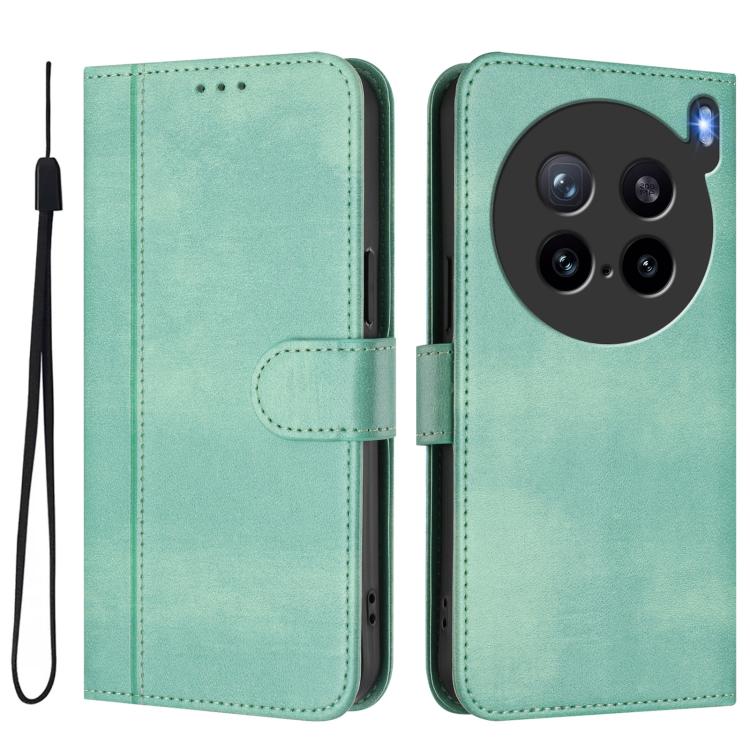 For vivo X200s 5G Line Splicing Buckle Retro Leather Phone Case