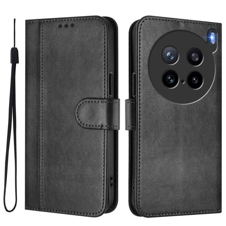 For vivo X200s 5G Line Splicing Buckle Retro Leather Phone Case